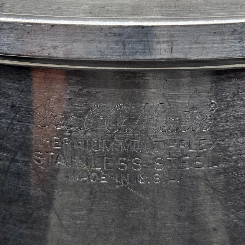Seal-O-Matic Thermium Multi-Plex‎ Stainless Steel Saucepan with Lid Made in USA